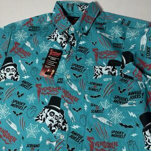 METV SVENGOOLIE Buttoned-Up Collar Short Sleeved Shirt Aqua Blue Size Small